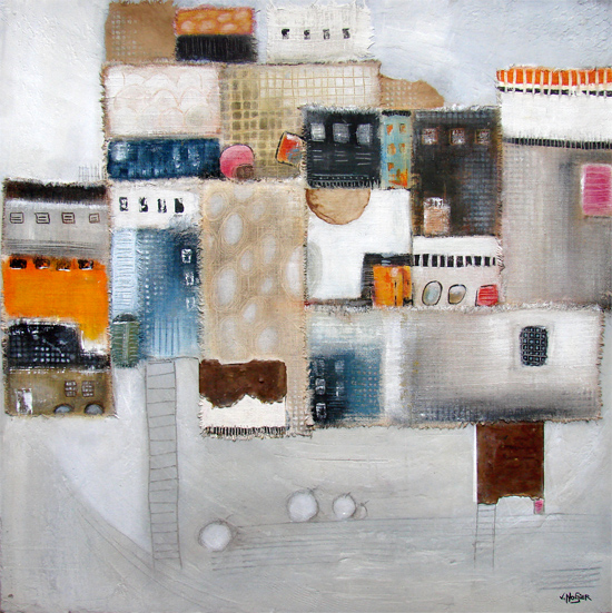 Acrylique mixte sur toile - 60x60 cm