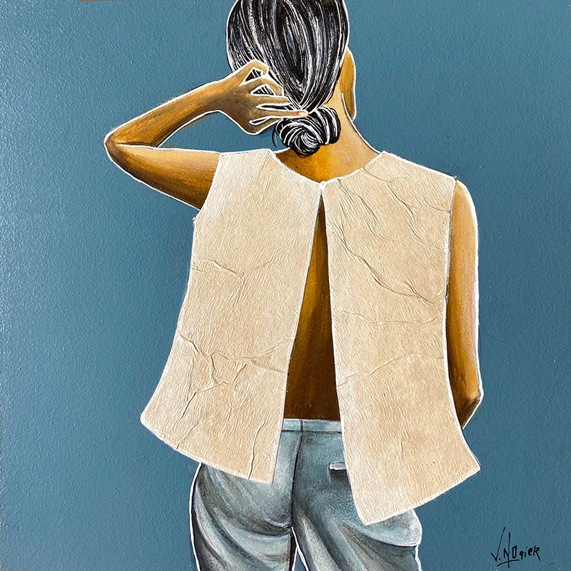 Devant ma page bleue - Valerie Nogier