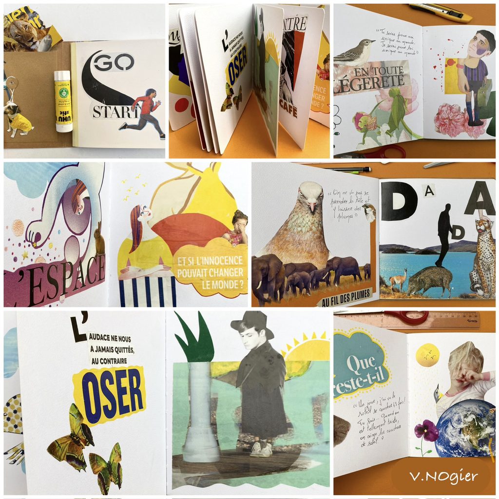 Venez créer votre carnet d'artiste en collage. Je vous attends pour un voyage en images ou l'imaginaire n'a pas de limite.